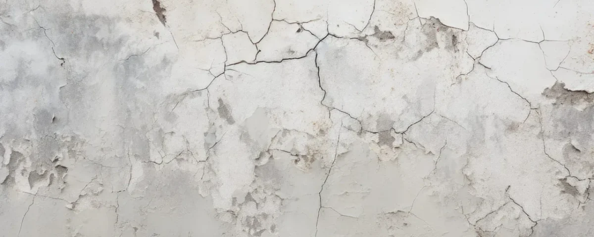 Damaged plaster on an internal masonry wall