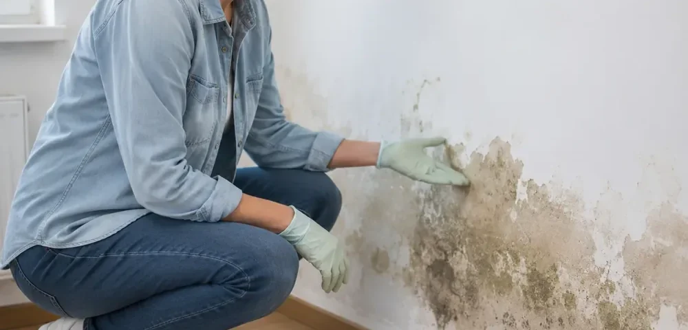 Esame delle tracce su un muro interno