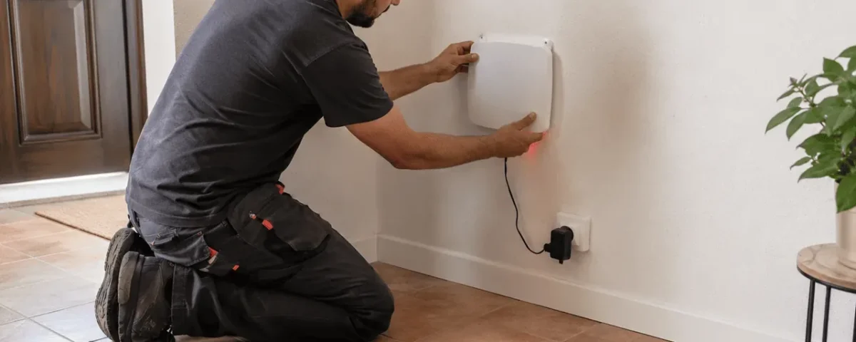 Colocación de un dispositivo en un muro interior