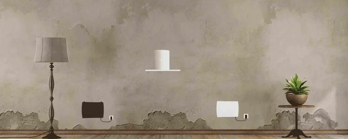 Kamer met sporen op de onderste muurdelen